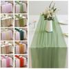 Solid Color Sheer Chiffon Table Runner Chiffon Gauze Table Runner  Dinning Table