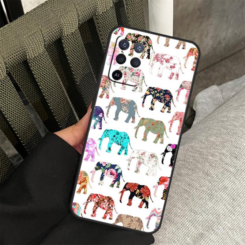 

Cute Baby Elephant Case For Oppo A38 A18 A58 A78 A98 A79 A40 A60 A80 A16 A76 A96 A15 A74 A94 A54 A77 A17 Cover OPPO A40 A40m