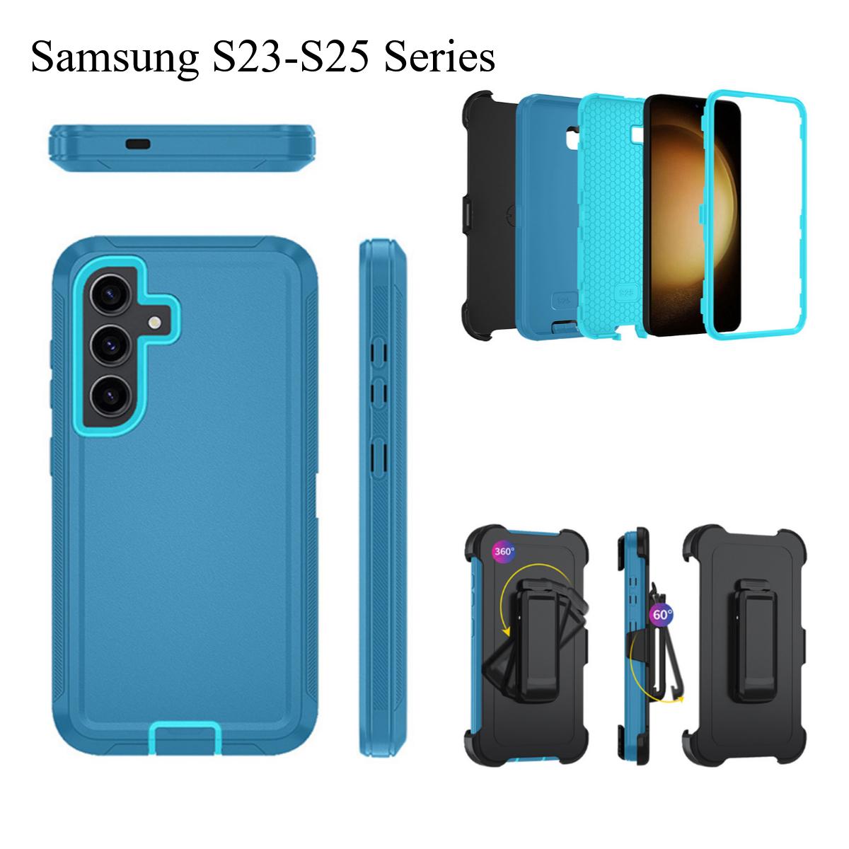 

Rugged Magnetic Case for Samsung Galaxy S23-S25 Series | 360° Rotatable Stand + Anti-Slip TPU+PC | Shockproof Galaxy Cover Samsung Galaxy S23 Ultra чорний