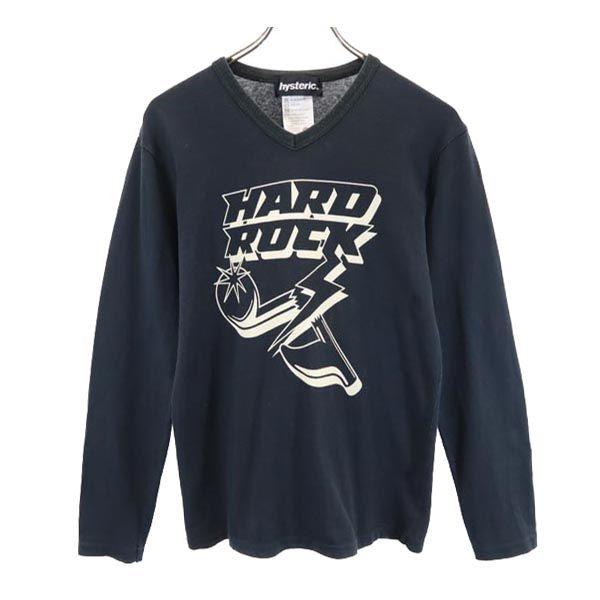 

HYSTERIC сделано в Японии Принт с логотипом Футболка с длинным рукавом СВОБОДНЫЙ Рон Т Женский Б/У