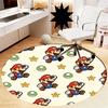 Mario Printed Round Rug Carpet Chair Rug Area Rug Entryway Doormats,for Office Chair Living Room Bedroom Kitchen Room.