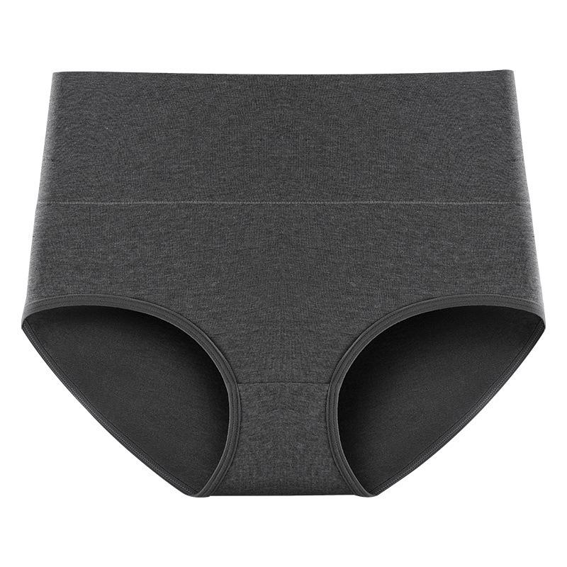 Women's Large Size Colored Cotton Antibacterial Pure Cotton Belly High Waist Triangle Briefs