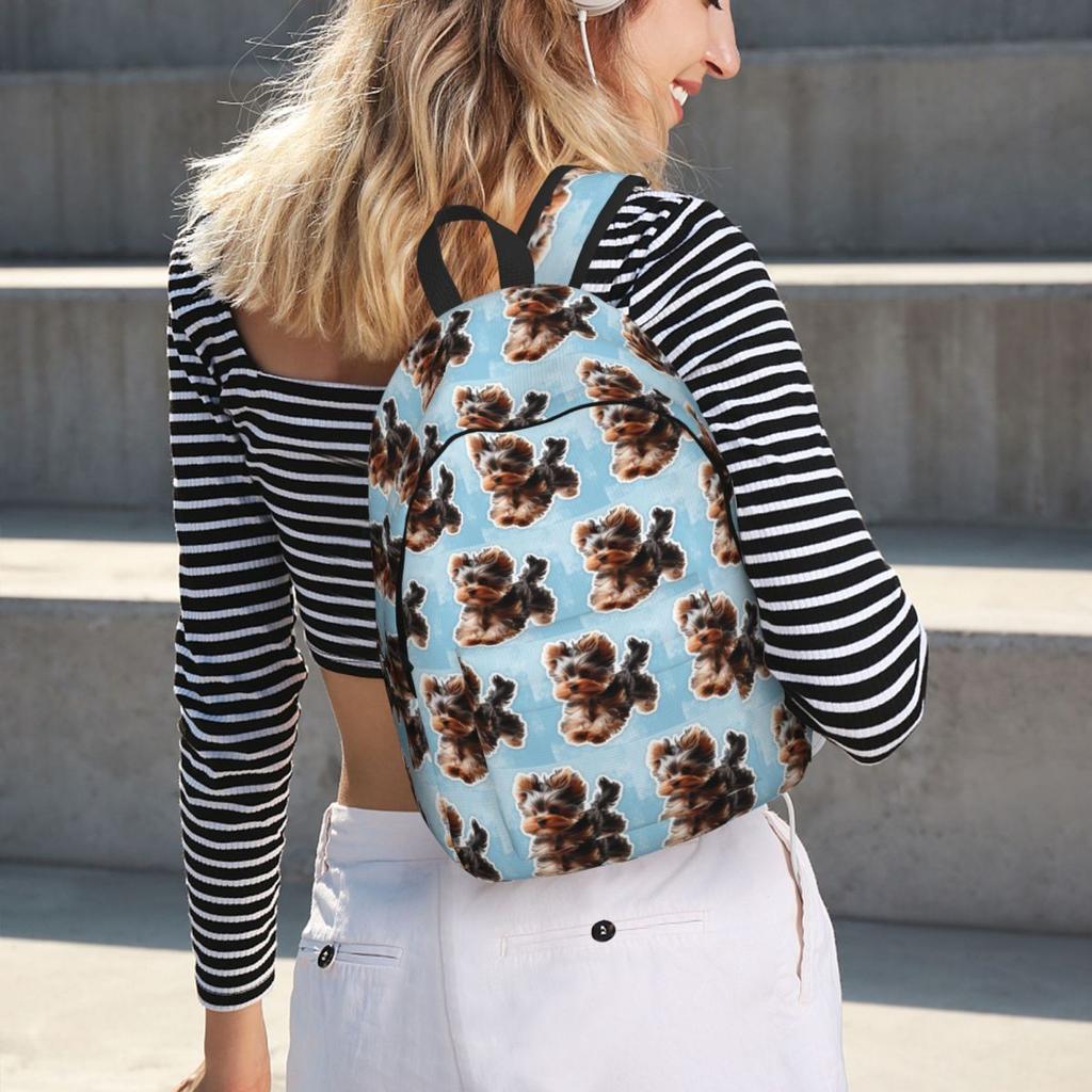 Yorkshire Terrier Dog Pattern Backpack Hot Sale Daypack Large Capacity Boys Girls BookBag School Bag Shoulder Bags for Men Women