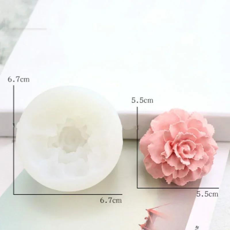 Carnation Silicone Mold Decoration Flower Mold Homemade Aromatherapy Plaster Mold HandmadeSoap Molds Diy Diffused Stone Molds