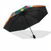 1pc Cat Christmas Automatic Folding Umbrella - Portable Collapsible Design, 8-Rib Iron Frame, Playful Design yy251215231