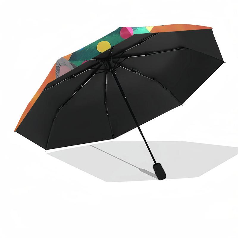1pc Cat Christmas Automatic Folding Umbrella - Portable Collapsible Design, 8-Rib Iron Frame, Playful Design yy251215231