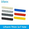 DIY Hubarm Dick 1x7 Locharm Steine MOC Teile Bausteine Kompatibel Baut Teilchen Technisches Lernspielzeug 32524