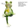 Mini Frog Figurine for Home Miniature Planter Decoration Resin Flower Pot Hugger Waterproof Garden Decor Statue Edge Lover Present