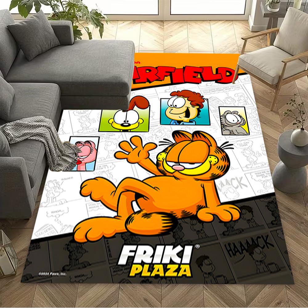 Garfield's Cozy Adventure Floor Rug Office Rug Suitable for Game Room Outdoor Bedrooms Entryway Antislip Carpet Anime Office Decor