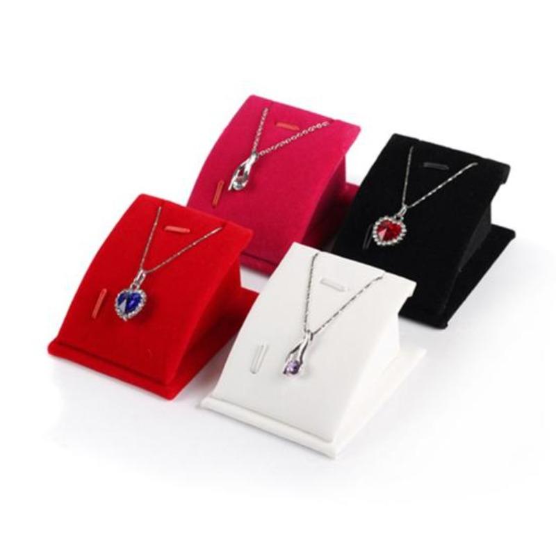 Espositore per gioielli con catena con pendente in velluto per collana