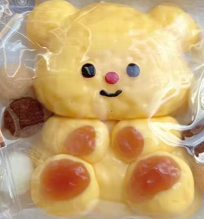 Hot Honey Canned Butter Little Bear Squeeze Water-Feel Creamy Ultra-Soft TPR Decompression Toy Gummy Bear Squeeze Toy PVC Bags