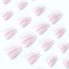 Punte Unghie French Ombre Bianche Press-On - Manicure Rimovibile, Indossabile