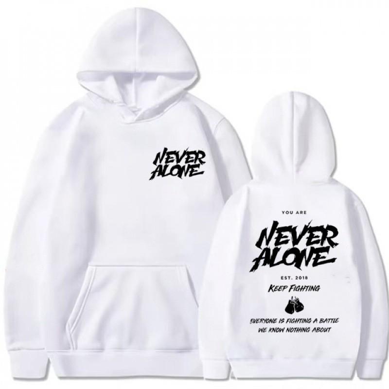 Unisex Hooded Sweatshirt With Front Pocket Print Loose Fit Long Sleeve Casual Winter Top