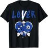 13 French Blue T-shirt Förlorare Älskare Drip Hjärta French Blue13s T-shirt