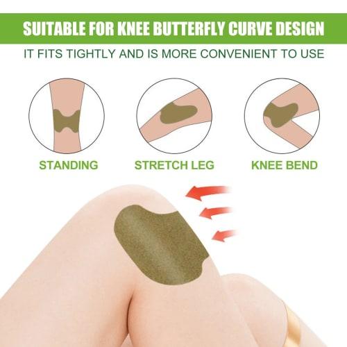 Knee Relief Patch Kit, Knee Pain Relief Patches, Mugwort Extract Stickers, Warming Herbal Plaster Pain Patches for Knee, Back, Neck, and Muscle Pain (