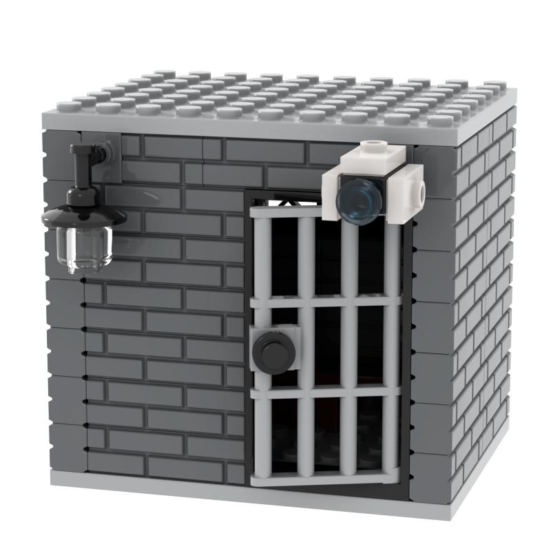 Jail Prison Cell Police Thief Building Blocks Toy Collection Kids Assembly Classic Brick Souvenir Decoration