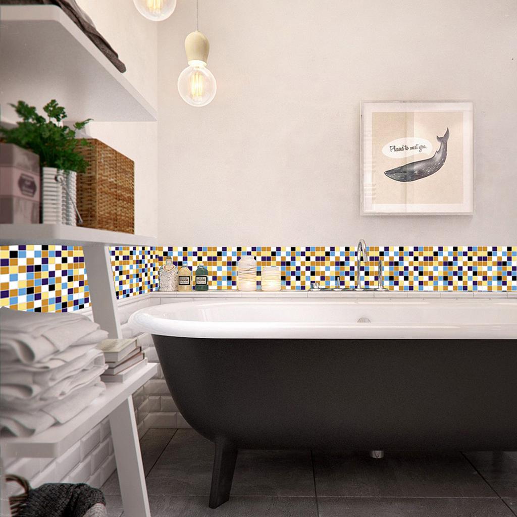 Self-adhesive Mosaic Wall Paper Sticker Tile Contact Paper Bathroom Waterproof Y Self-adhesive Mosaic Wall Paper Sticker Tile Contact Paper Bathroom Waterproof Y