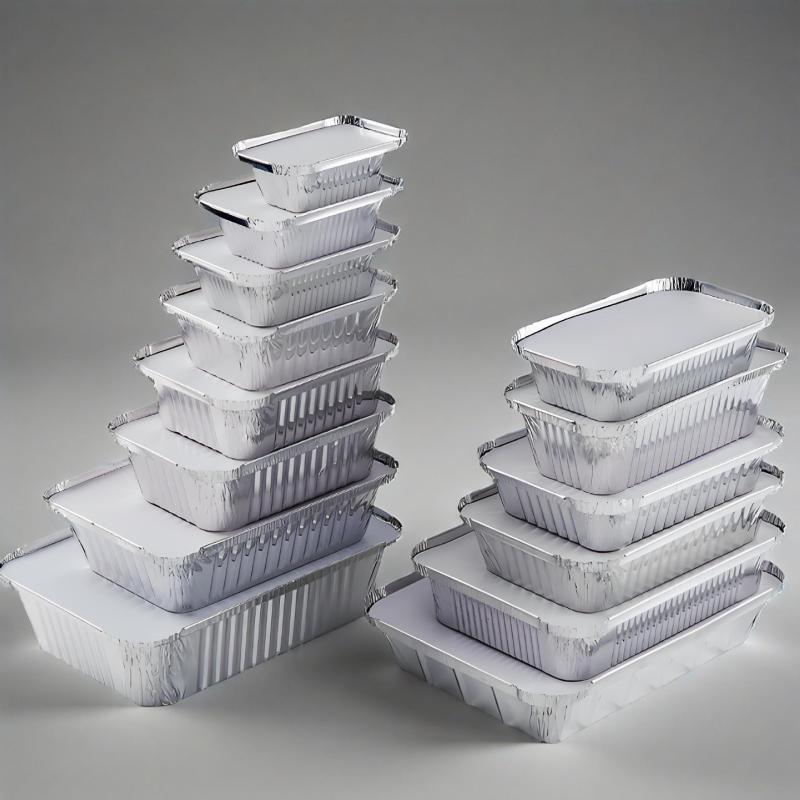 Handun Thickened Rectangular Aluminum Foil Containers with Lids