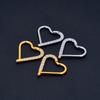 10Pc ASTM F136 Titanium Daith Heart Earring Hoop Cartilage Tragus Helix Rings Hinged Segment Hoop with Clear CZ