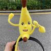 Silly Big Banana Plush Doll Headband Funny Wide-brimmed Hairpin Creativity Big Banana Hairband