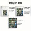 Fish Fantasia 2D Flat Pattern Flannel Blanket, High Quality All Seasons, Home Decor, Warmth and Comfort, Perfect for Christmas Gifts.
