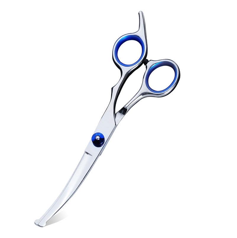 Pet Grooming Safety Scissors Set: 5-Piece with Round Head, Straight, and Curved Scissors