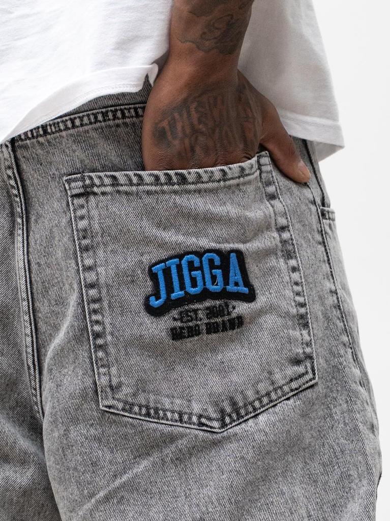 Jigga Wear New Outline XL Men's Gray Super Baggy Jeans