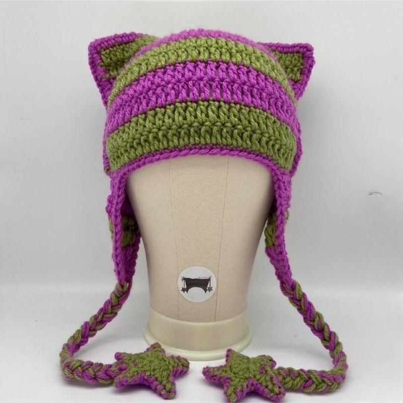 Purely Handmade Ruffled Hat, Adult Lace Beanie, Fashionable and Versatile Ruffled Hat