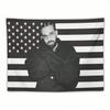 1 Stück Musik Drake Retro Album Schwarz-Weiß Amerikanische Flagge Wandteppich für Wohnzimmer Schlafzimmer Hintergrundtuch Dekorative Hängedeko