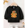 European Sizes Soft And Comfortable Thin Round-Neck Sweatshirt for Kids Aged 0-3 Years, Featuring a Small Fish Print, Suitable for Spring And Autumn