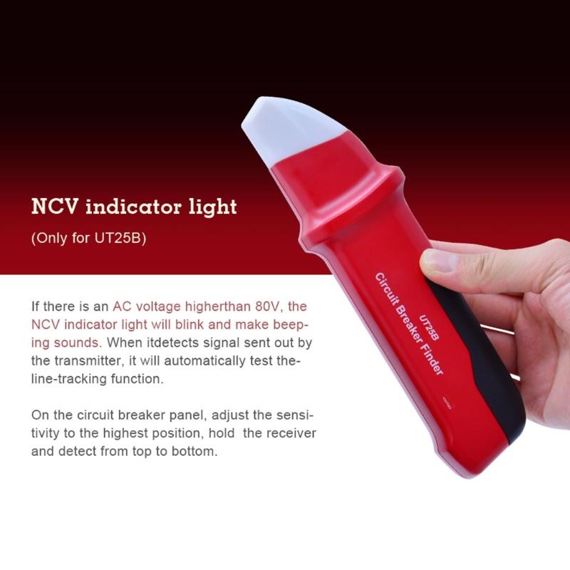 AC90-120V Circuit Breaker Finder Tracer Tool Set with Electrical Integrated GFCI Outlet Socket Tester Beeper Indication