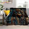 3D Pharaoh Hieroglyphic Egyptian Mythology Soft Blankets,Keep Warm Throw Blanket Comfortable for Picnic Beds Sofa Home Bedroom