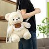 Cute Scarf Lace Teddy Bear Plush Toy Backpack With Detachable Strap Shoulder