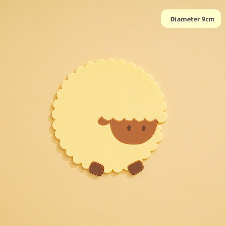 Cartoon Sheep Silicone Trivets, Heat Resistant Placemats for Dining Table, Non-Slip Insulation Pads for Bowls, Cups, and Dishes