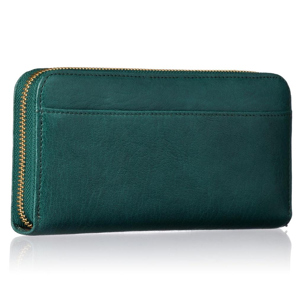 Align New Ranch Lightweight Italian Goat Leather Long Wallet with Zipper Vertical Card and Clear Coin A Day Boxed [VOICE] Women's Fringe, Closure,
