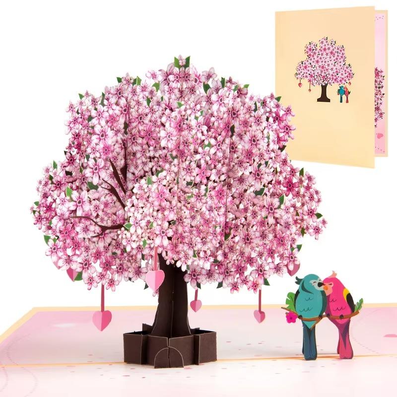3D Pop Up Flower Greeting Cards Wedding Card Anniversary Thanksgiving Valentines Day Birthday Gift Thank You Card Handmade Cards