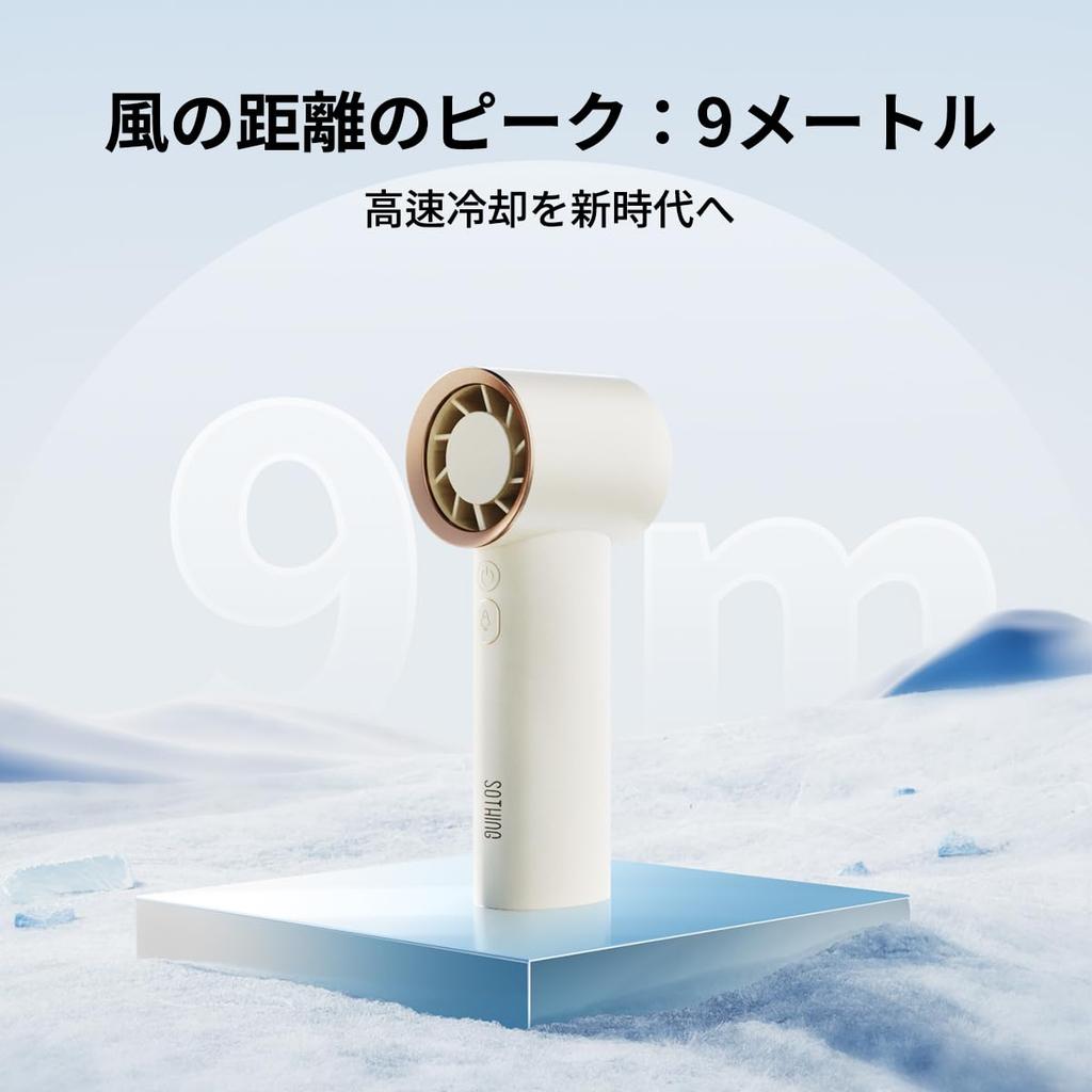 SOTHING Handheld Portable Stepless Airflow 3600mAh RPM Powerful Mini Low Japanese Instruction Heatstroke Heat Gift Fan, Fan, 4-Level Airflow, 1-199