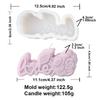 DIY Rose Heart Candle Molds 2D Love Slogan Aromath Soap Resin Mold Chocolate Cake Baking Tool Valentine's Day Decoration Gifts