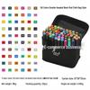 Touch Quick-Drying Double-Ended Alcohol Marker Pen Set - 24/48/80 Colors, Black Handle, Ideal for Kids' Art