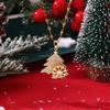 Rotatable Snowflake Christmas Tree Pendant Necklace - Luxury Micro-Paved Full Diamond Design, Celebrity Style Clavicle Chain Jewelry