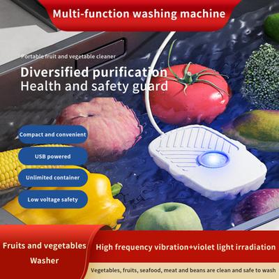 Obstwaschmaschine Hochfrequenzvibration Tiefenreinigung Niederspannung Sicheres UV-Licht Entfernen von Rückständen Mini-Lebensmittelsterilisationsmaschine