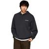 Sweatshirts Men's Black Hooded Non Detachable Moderate LD0430300