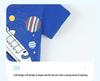 Boys' Luminous Airplane Print Short Sleeve T-shirt – European & American Style Round Neck 