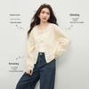 Shangdubila Women's Spring Round-Neck Button-Down Casual Jacket