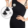 80Sets Secure Clasp Butterfly Clutch Metal Pin Brooch Backing Black Rubber Pin Backs  Jewelry Repair
