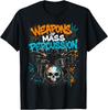 Weapons of Mass Percussion Drummer Drum Set Skull Graffiti T-Shirt