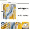 1pc Swirling Yellow and Gray Abstract Shower Curtain, Vibrant Yellow Gray Fluid Patterns, Dynamic Texture 3D Effect, Smooth La