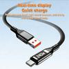 Digital Display Type C Cable 240W Super Fast Charging Cord Sturdy Nylon Braided USB-C Type-C Data Line for IPhone Samsung Xiaomi