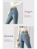 Women's Light Color High Waist Stretch Flare Pants - Plus Size, Slimming, Non-Clingy, for Spring & Autumn 2025.