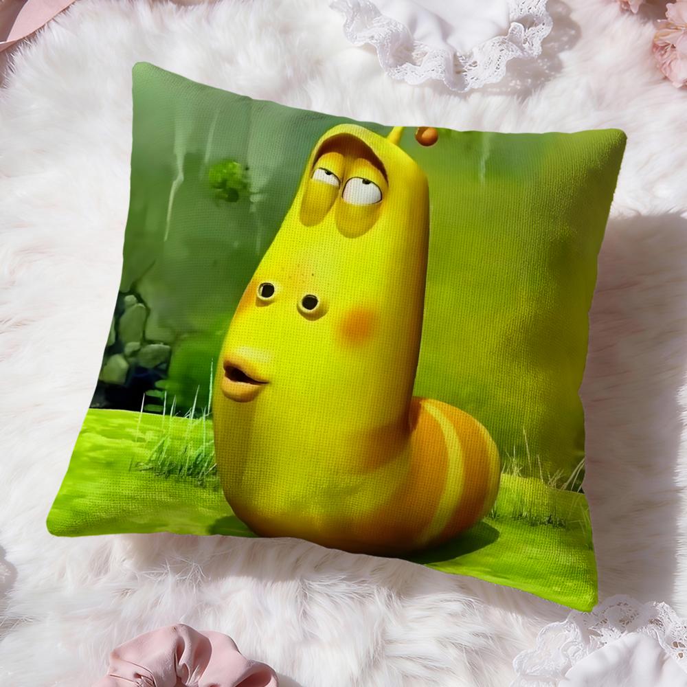 Cute L-LarvaS Cushion Cover Premium Comfort Reversible Pillow Cove -Two in One Design for Any Room & Car Interior